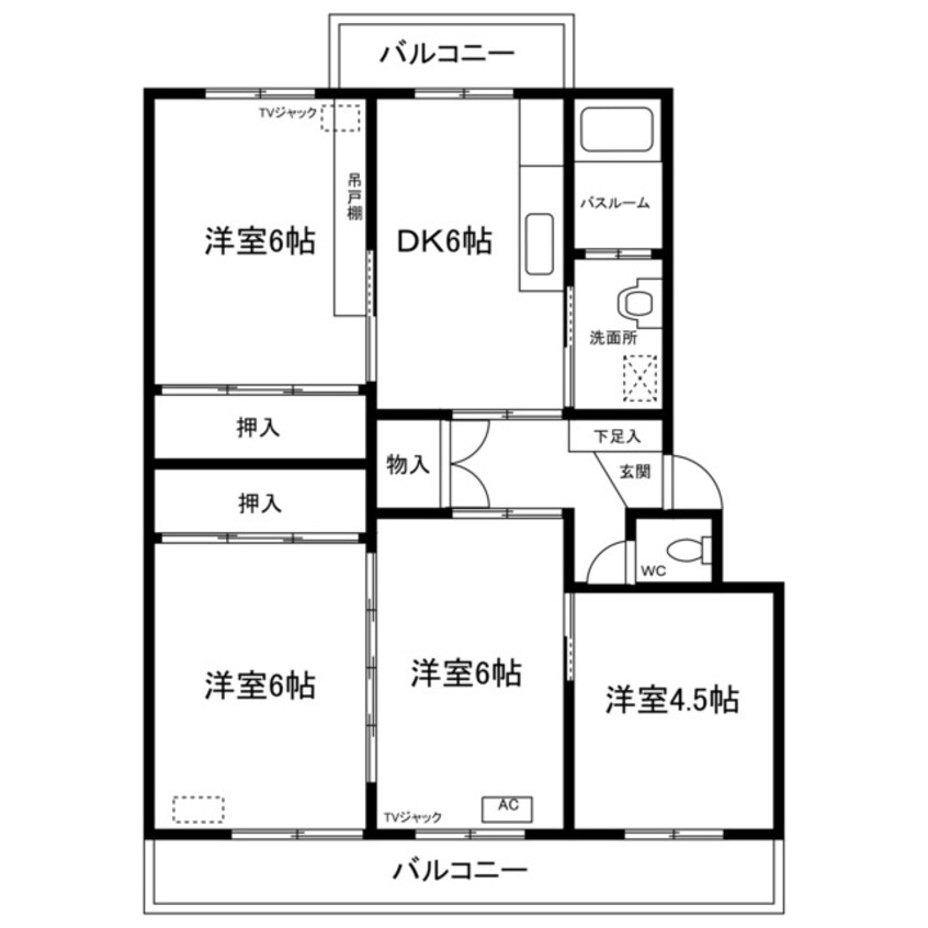 間取図 ヴィラナリー三条Ⅱ