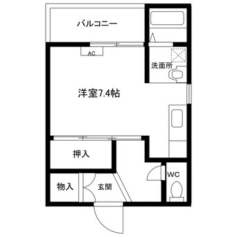 間取図 越後線/北吉田駅 徒歩7分 2階 築45年