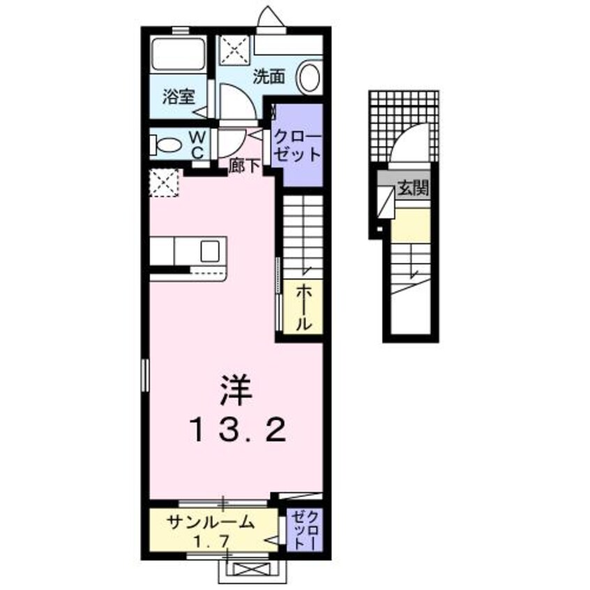 間取図 ヴェルディ燕P-IV　A