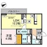 アトールテラス三条 1LDKの間取り