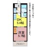 ツーリバーズ袴田 1DKの間取り