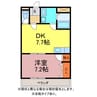 リンピアチトセ 1DKの間取り
