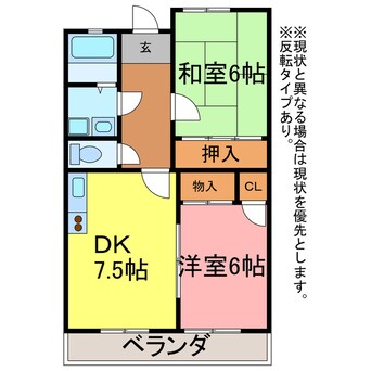 間取図 ベルメゾンフジ