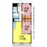 ルミエール 2LDKの間取り