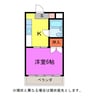 カブリオレ 1Kの間取り
