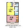 アムールハウス 1LDKの間取り