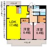 リヴァージュ菰口 2LDKの間取り