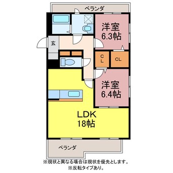 間取図 リヴァージュ菰口