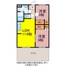 ビバリーコート68 2LDKの間取り
