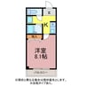 エクセラン曙 1Kの間取り