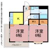 豊西マンションⅡ 2Kの間取り