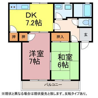 間取図 シルクヴェールフジB