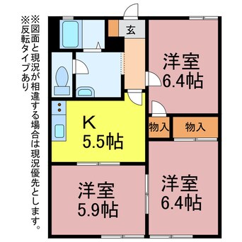 間取図 グリーンステージ東山