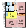 グリーンステージ東山 3Kの間取り