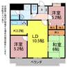 エスポア曙 3LDKの間取り