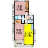 サンセリテ汐田 2LDKの間取り
