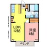 リバーサイド向山 1LDKの間取り