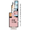サンリット天伯 1Rの間取り