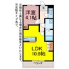 エスポワールハイム 1LDKの間取り