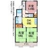 グリーンステージ堂坂 3DKの間取り