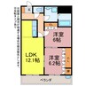 ロイヤルヒルズ上野 2LDKの間取り