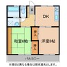 コスギハイツ 2DKの間取り