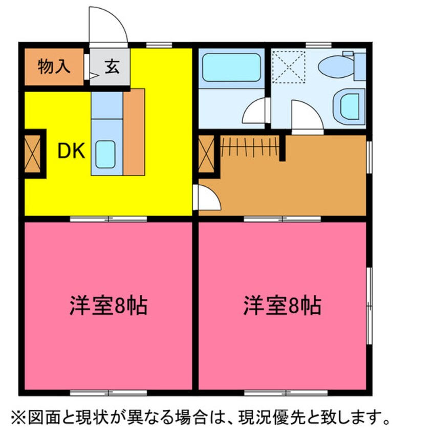 間取図 レスカール二本松