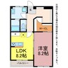 コーポ山本 1LDKの間取り