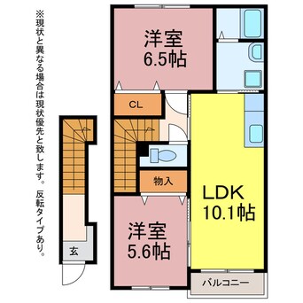 間取図 イーストサイドフジ