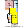 イーストサイドフジ 1LDKの間取り