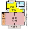 ウイングコートハイネス大石 1DKの間取り