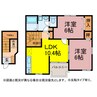 レジデンスTAHARA 2LDKの間取り