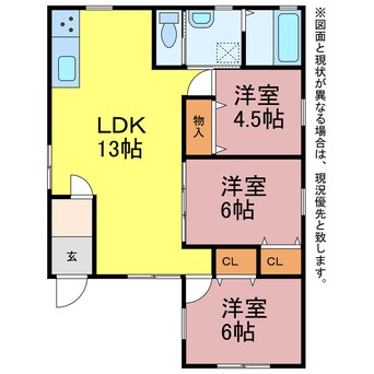 間取図 野田町貸家