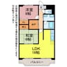 フロールⅠ 2LDKの間取り