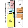 セザンヌ原町 1LDKの間取り