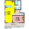 ガーデンコートビネヤード 1LDKの間取り