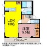 ガーデンコートビネヤード 1LDKの間取り