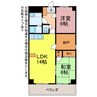 フィオーレ大山Ⅰ 2LDKの間取り