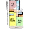 シルクヴェールフジＡ 2LDKの間取り