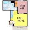 フルール 1LDKの間取り
