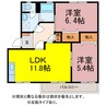 フレグランス大岩Ａ棟 2LDKの間取り