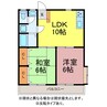 サンライズヒル三永 2LDKの間取り