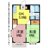 エルディムＴ．Ｋ赤石 2DKの間取り