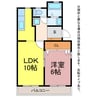 サンシャトレ神ノ輪 1LDKの間取り