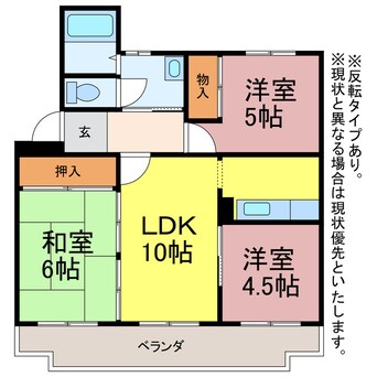 間取図 ハイツ仲六