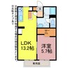 グリーンステージ高田山 1LDKの間取り