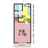 シャトレーオカダ 1Kの間取り