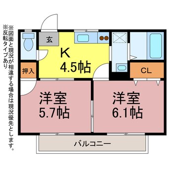 間取図 グリーンタウン高師G棟