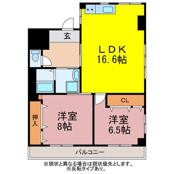 間取図 パルタウン小浜