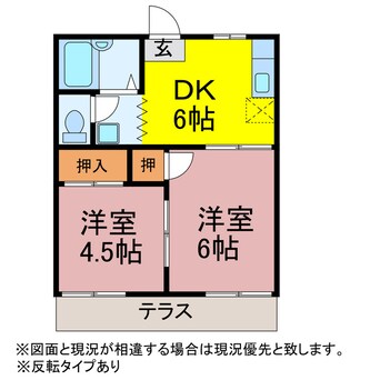 間取図 フォーブル西小池A・B